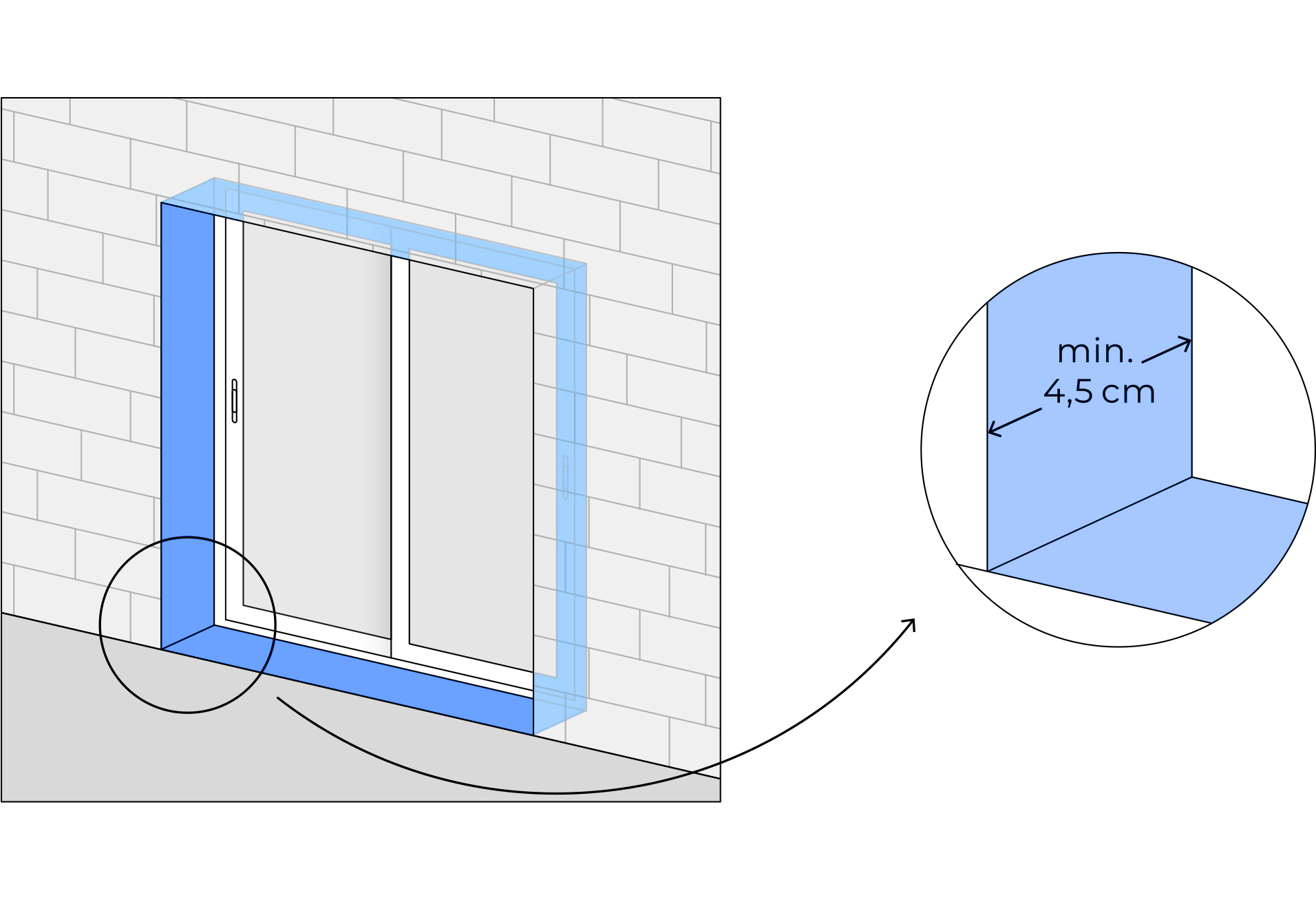 Width measurement illustration